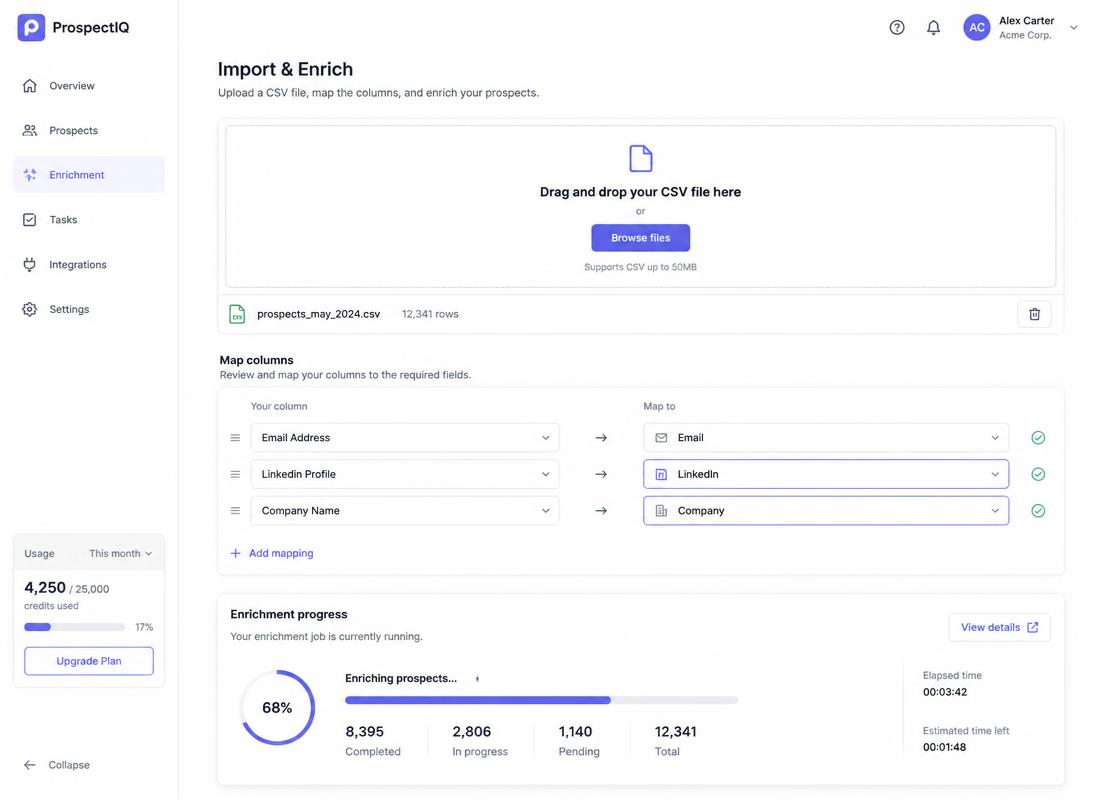 Importer et enrichir sans friction